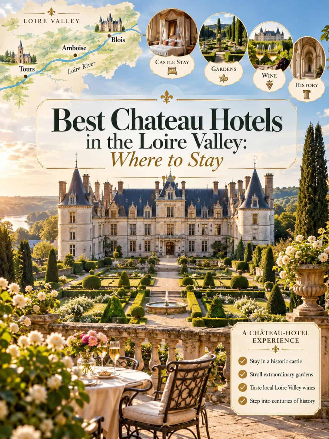 Loire Valley chateau hotels exterior view