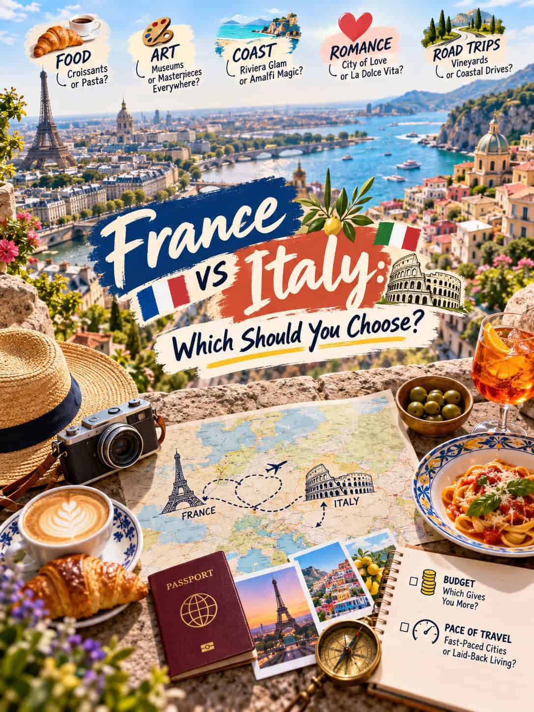 France vs Italy travel comparison
