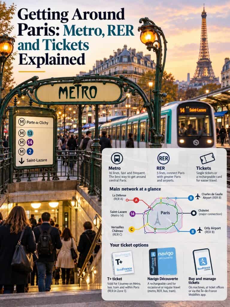 Getting Around Paris: Metro, RER and Tickets Explained