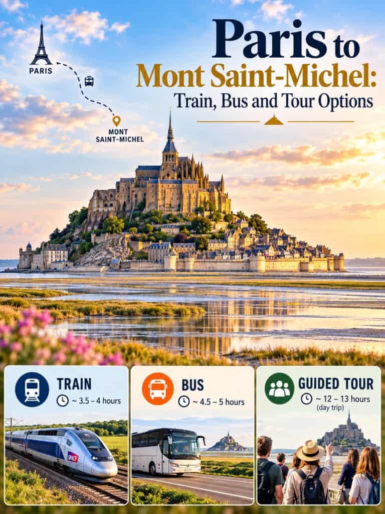 Paris to Mont Saint-Michel: Train, Bus and Tour Options