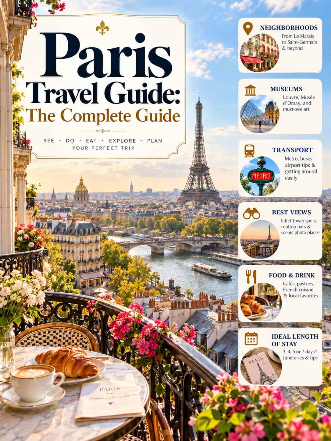Paris travel guide: Eiffel Tower, Seine and the sights of Paris