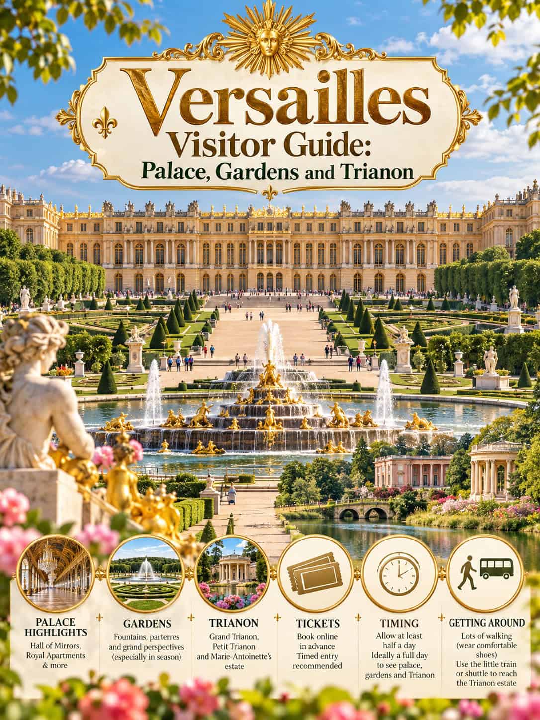 Versailles visitor guide: Palace, Gardens and Trianon